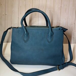 Urban Expressions Blue Satchel Bag With Crossbody Strap